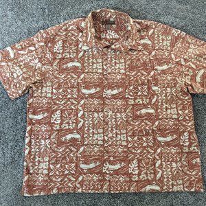 GH Bass Earth Men's Size XL Hawaiian Shirt w/Pocket (A370)